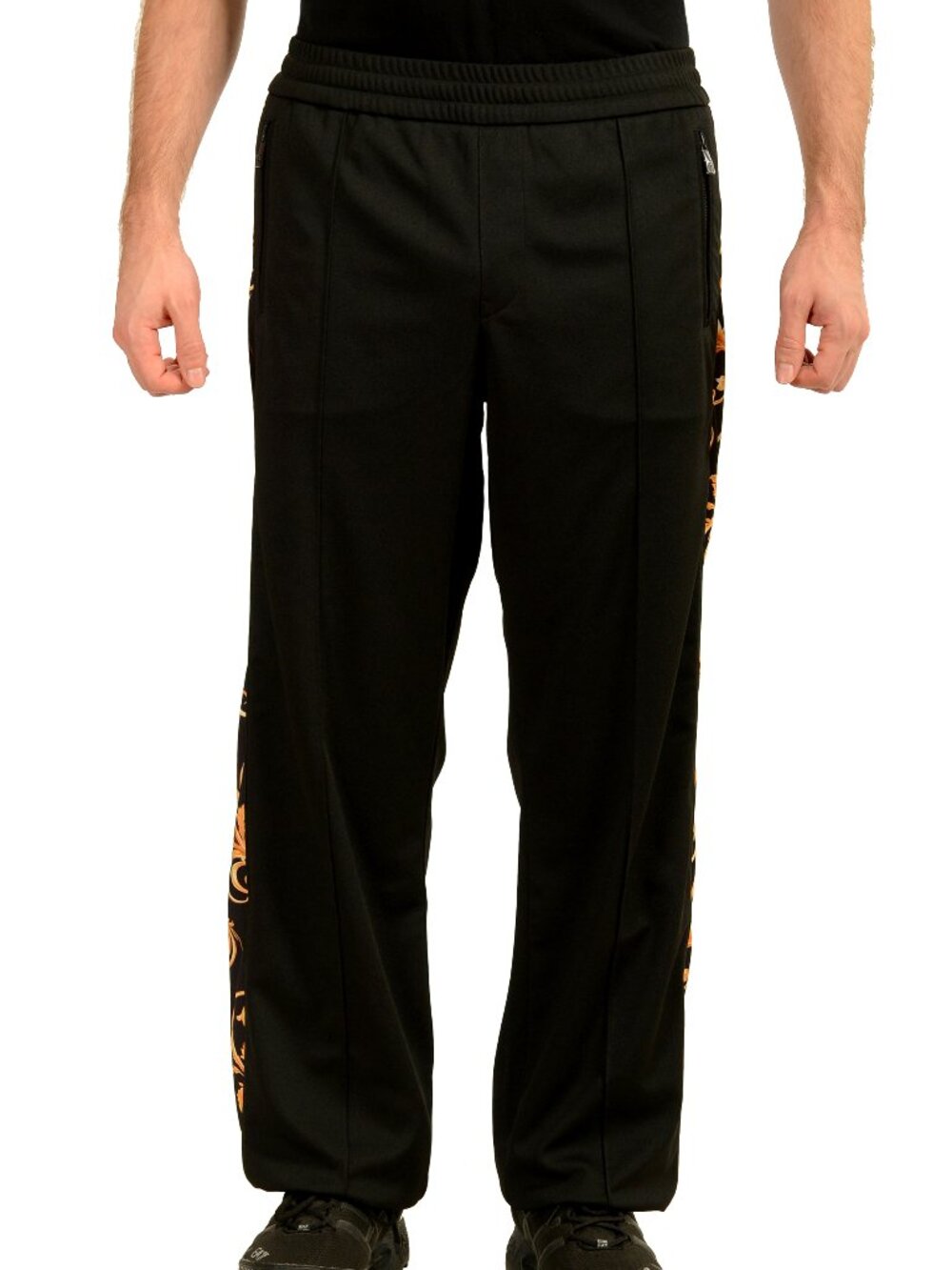 Versace Men's Barocco Print Black Sweatpants Track Pants US L IT 52